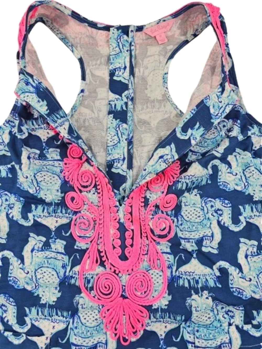 LILLY PULITZER Joy Ride Elephant Carlotta Stretch Shift Embroidered Dress 10 - Picture 9 of 16